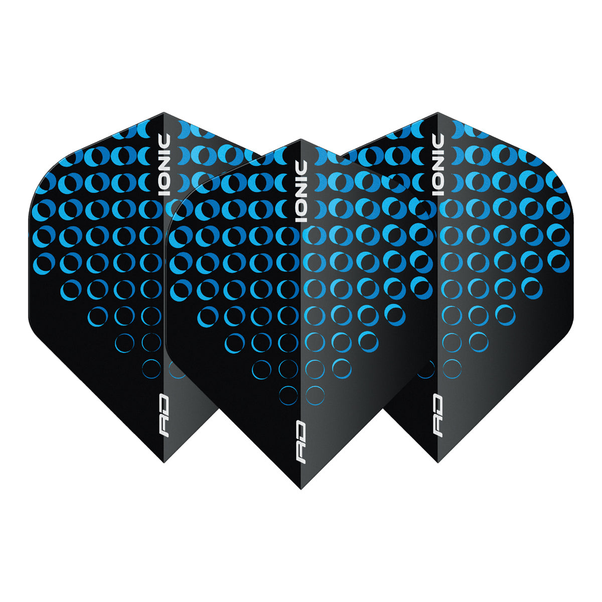 Hardcore Ionic Blue Circles Standard Dart Flights by Red Dragon