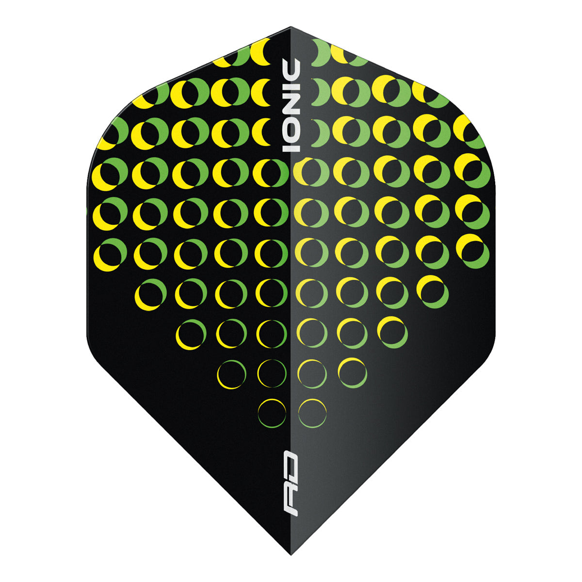 Hardcore Ionic Yellow Circles Standard Dart Flights by Red Dragon