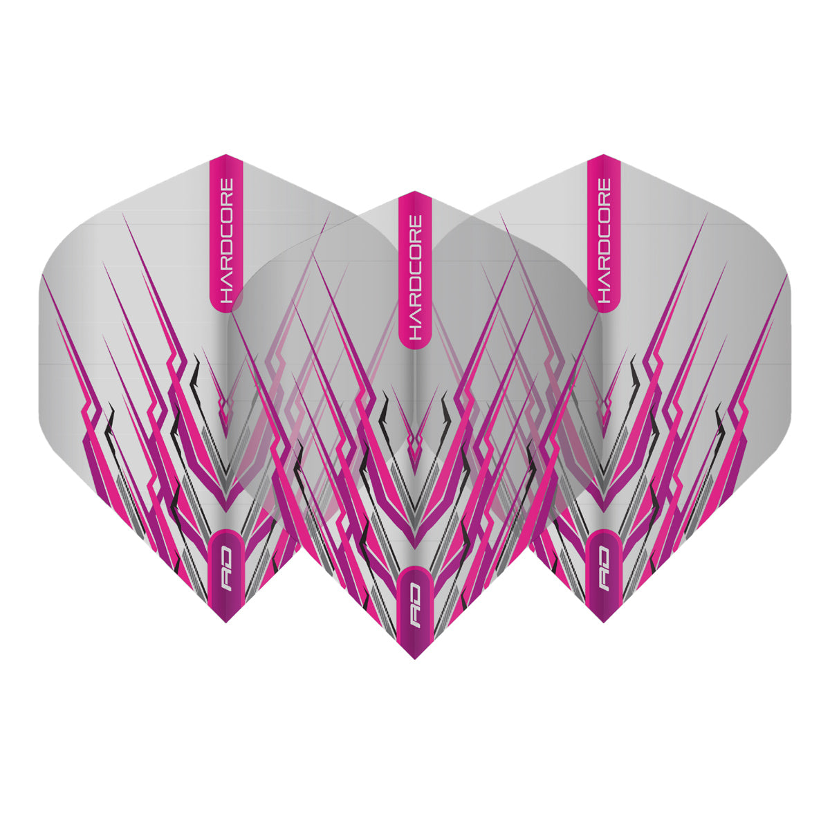 Hardcore Snakebite Pink Mohawk Standard Dart Flights by Red Dragon
