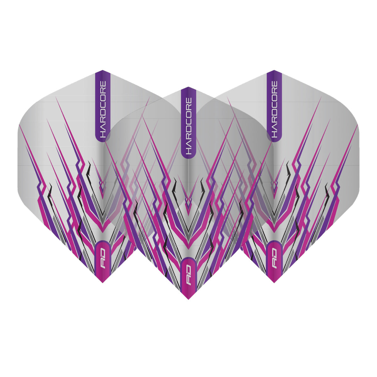 Hardcore Snakebite Purple Mohawk Standard Dart Flights by Red Dragon