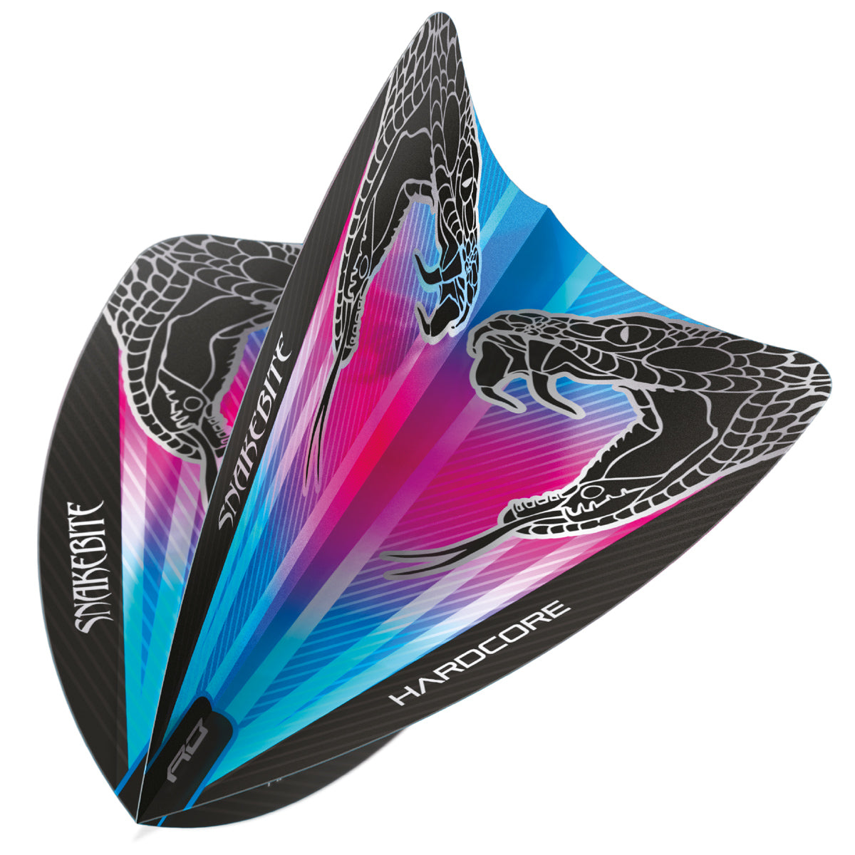 Hardcore Snakebite Pink & Blue Freestyle Dart Flights by Red Dragon