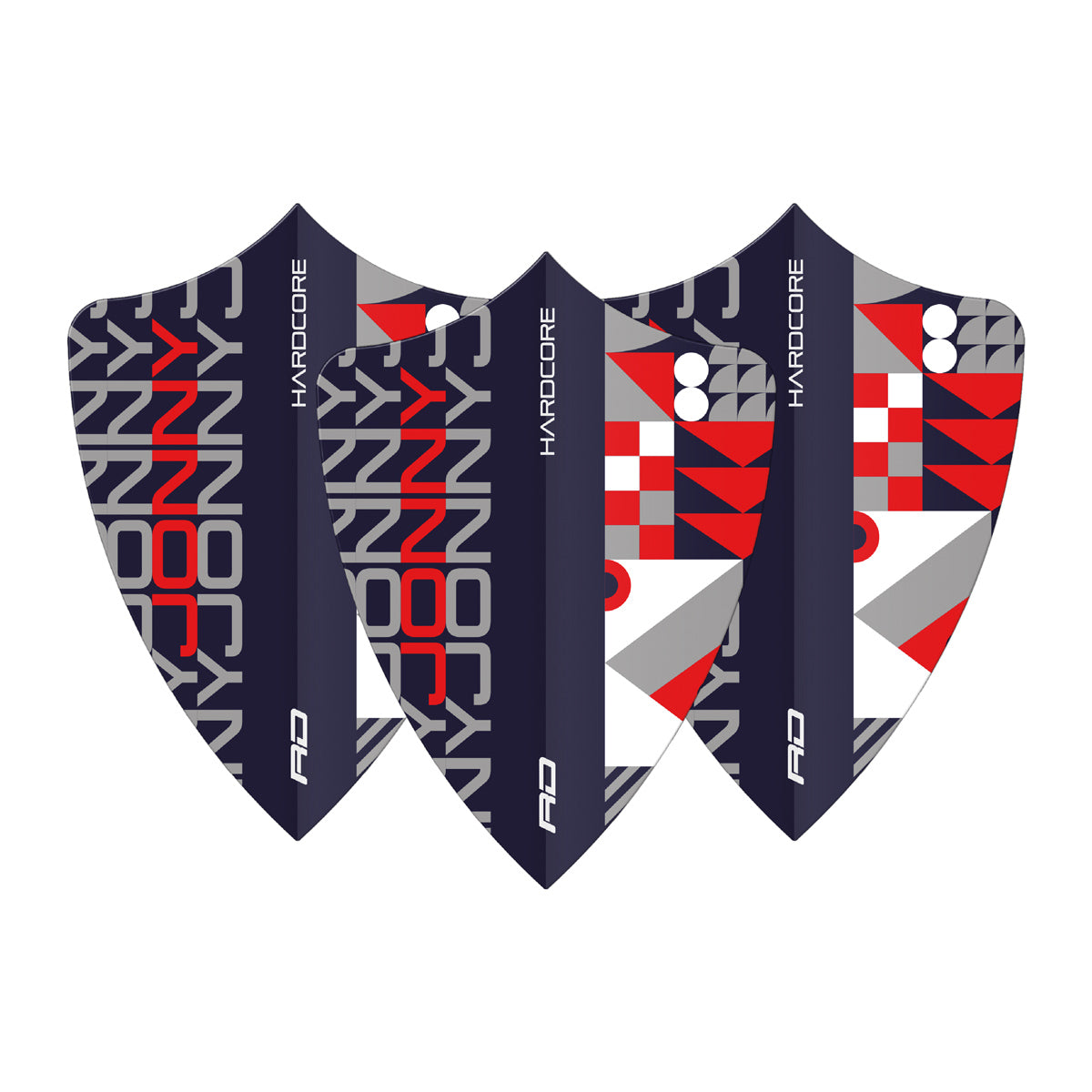 Hardcore Jonny Red Stack Freestyle Dart Flights by Red Dragon