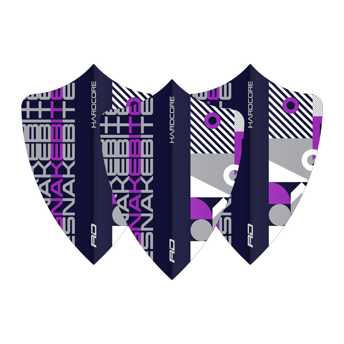 Hardcore Snakebite Black Stack Freestyle Dart Flights by Red Dragon