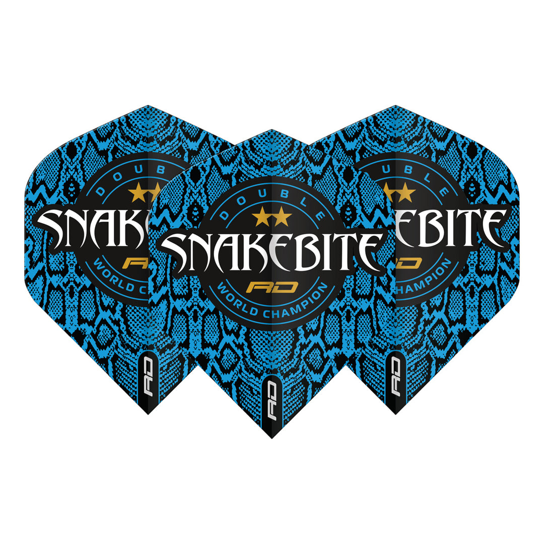 Hardcore Snakebite Double World Champion Blue Skin Standard Dart Flights by Red Dragon
