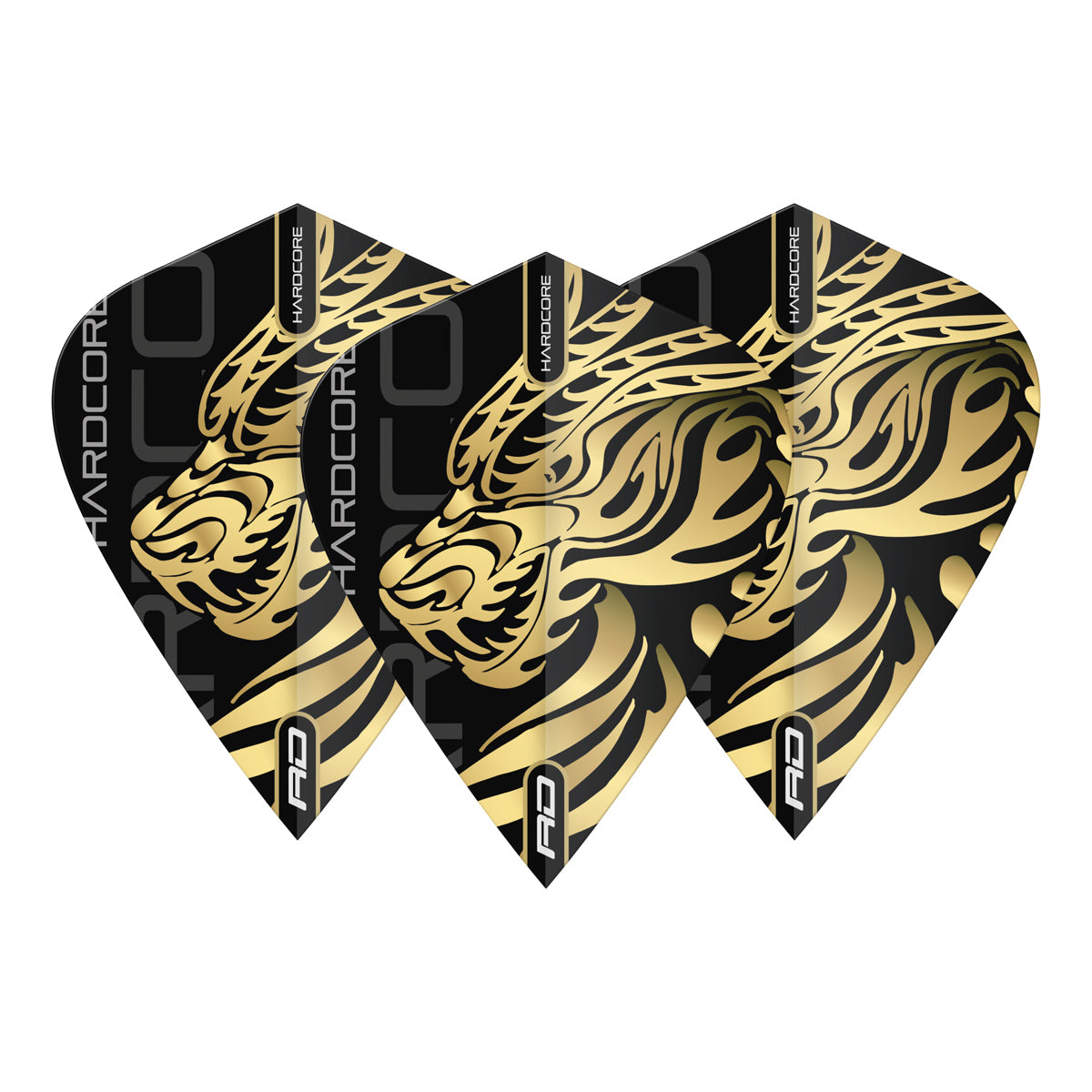 Hardcore Jonny Clayton Gold Dragon Kite Dart Flights by Red Dragon