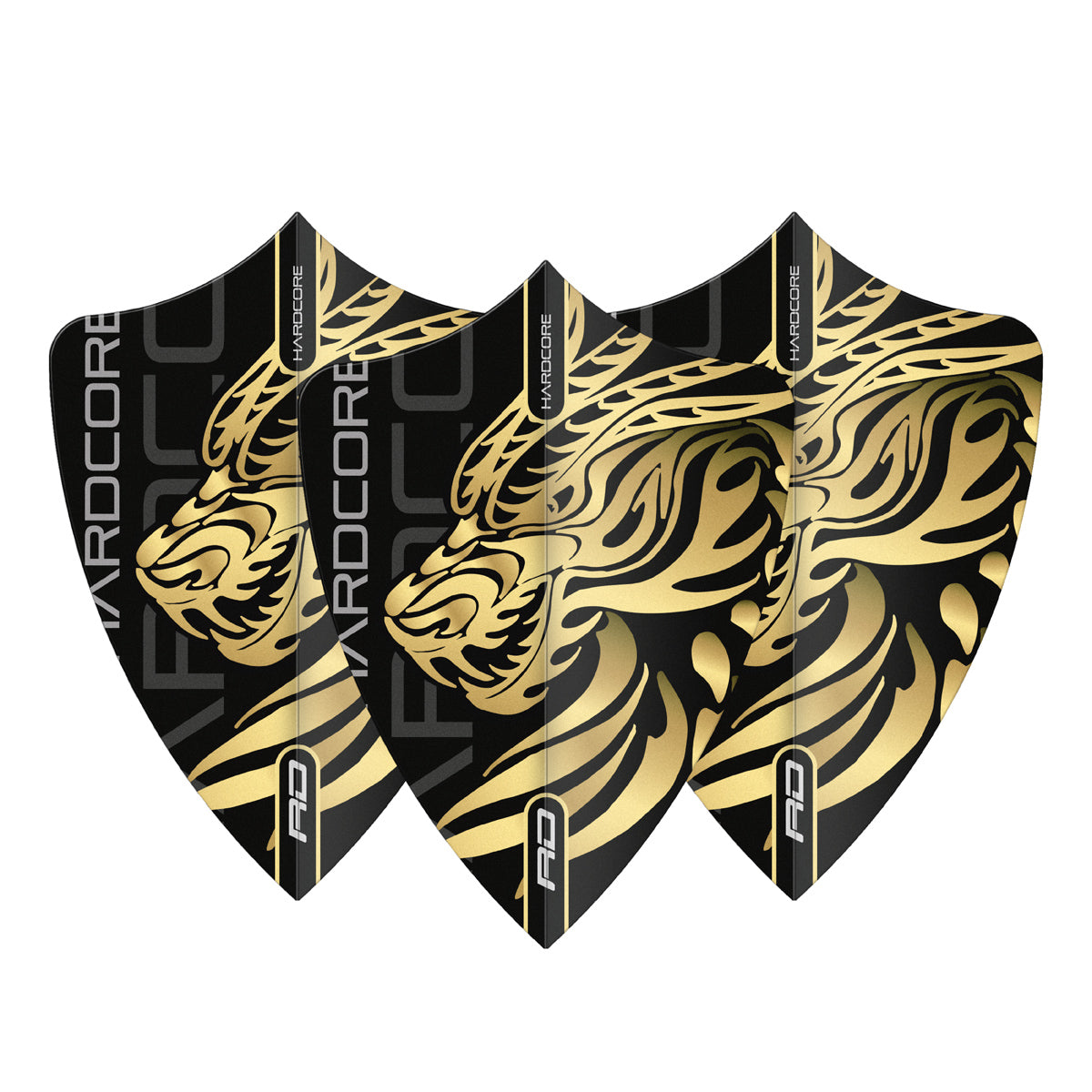 Hardcore Jonny Clayton Gold Dragon Freestyle Dart Flights by Red Dragon
