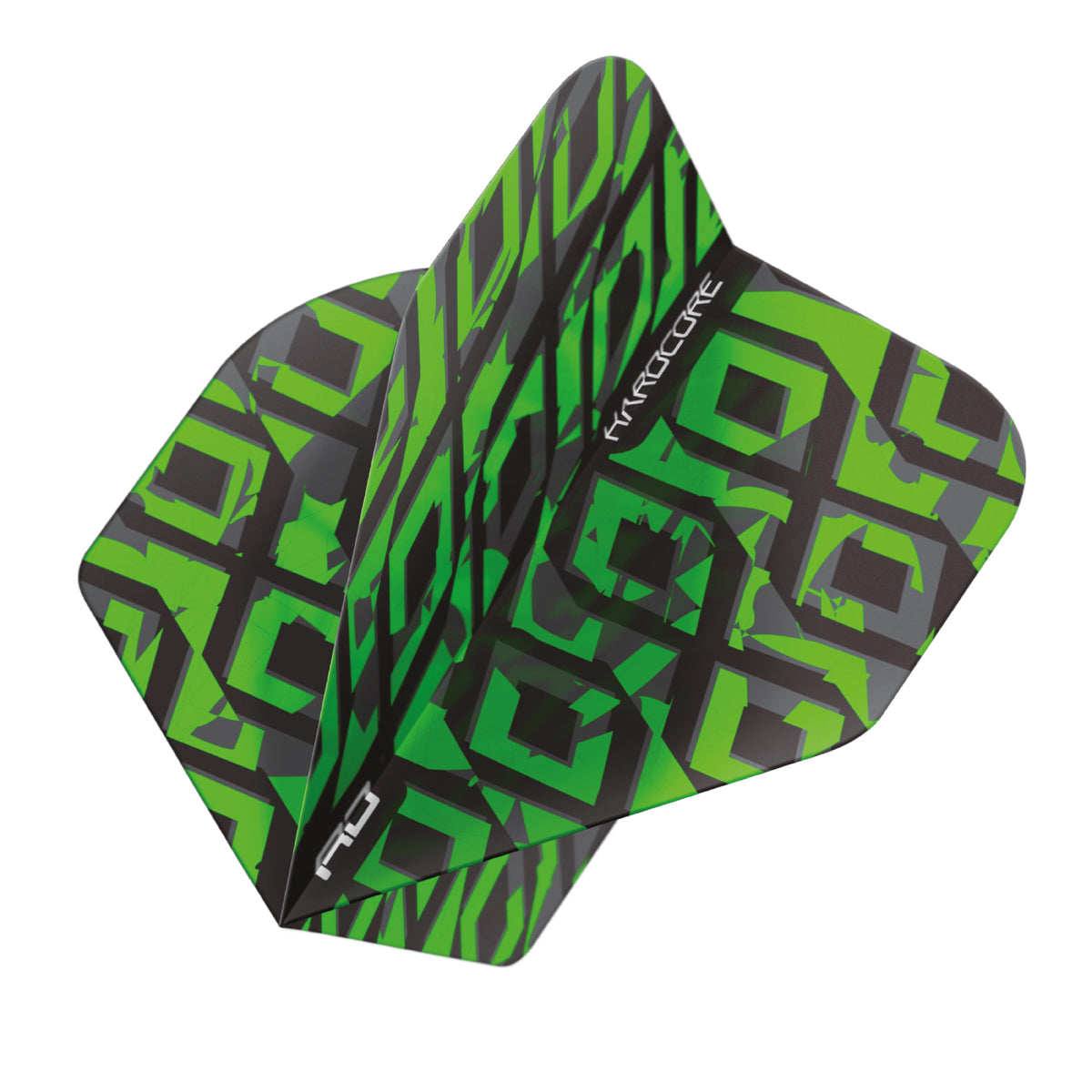Hardcore Radical Black & Green Squares Standard Dart Flights by Red Dragon