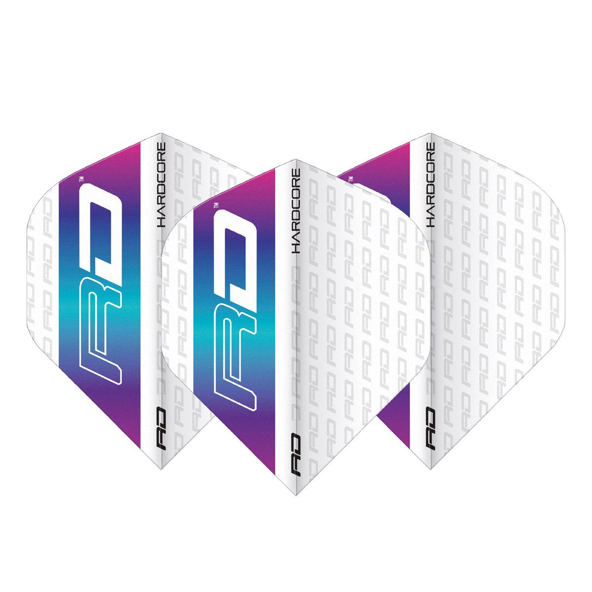 Hardcore XT RD Logo Rainbow Standard Dart Flights by Red Dragon