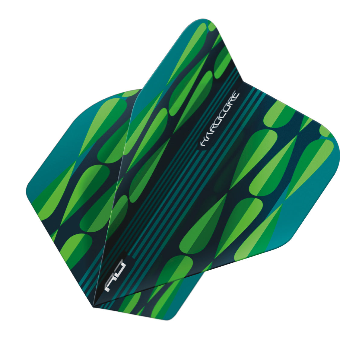 Hardcore Radical Green Teardrop Standard Dart Flights by Red Dragon