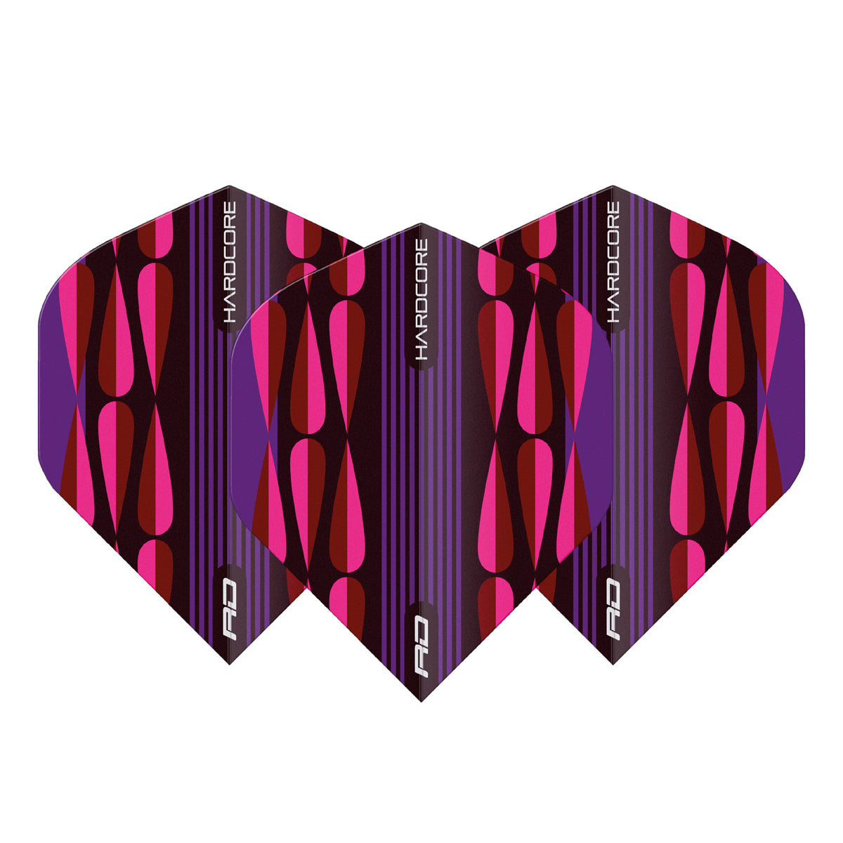 Hardcore Radical Pink Teardrop Standard Dart Flights by Red Dragon