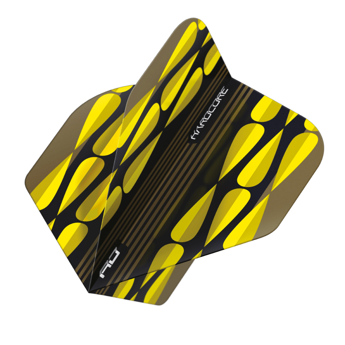 Hardcore Radical Yellow Teardrop Standard Dart Flights by Red Dragon