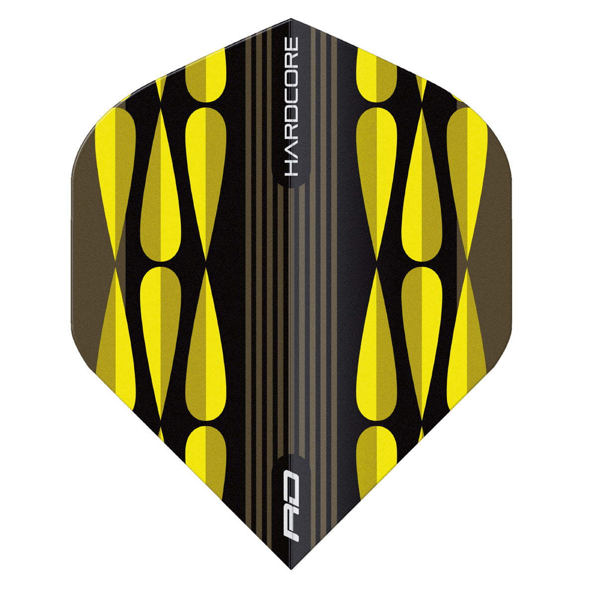Hardcore Radical Yellow Teardrop Standard Dart Flights by Red Dragon