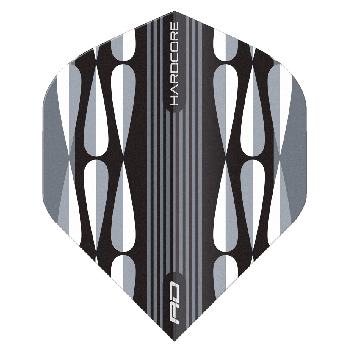 Hardcore Radical White Teardrop Standard Dart Flights by Red Dragon