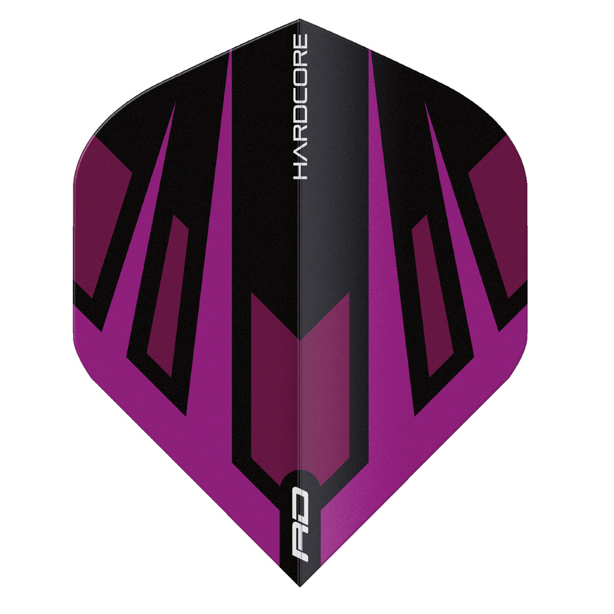 Hardcore Radical Purple & Black Fan Standard Dart Flights by Red Dragon