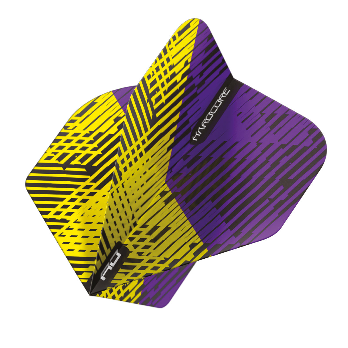 Hardcore Radical Purple & Yellow Fleck Standard Dart Flights by Red Dragon