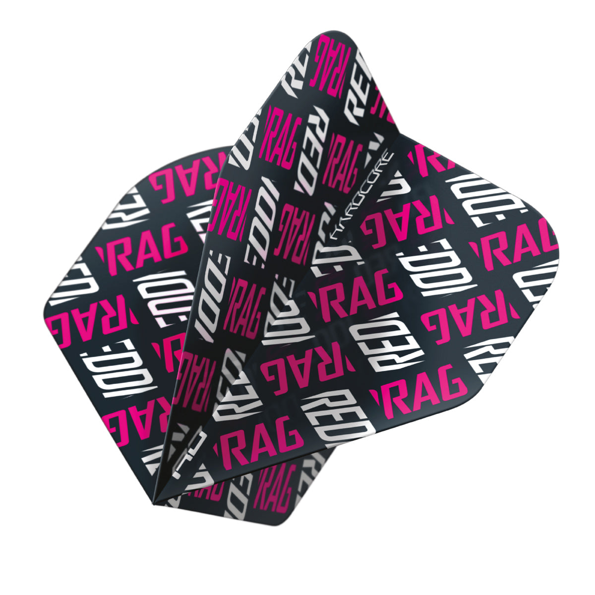 Hardcore XT Pink and White Red Dragon Logo Standard Dart Flights by Red Dragon