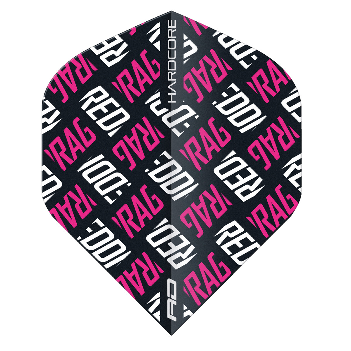 Hardcore XT Pink and White Red Dragon Logo Standard Dart Flights by Red Dragon