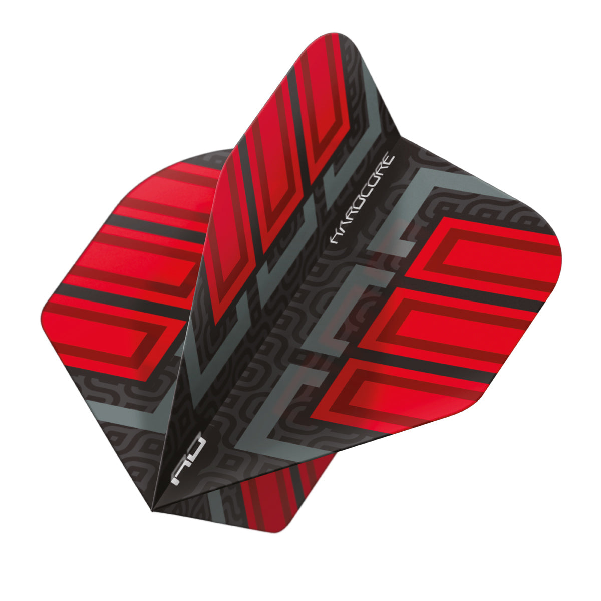 Hardcore Radical Black & Red Blocks Standard Dart Flights by Red Dragon