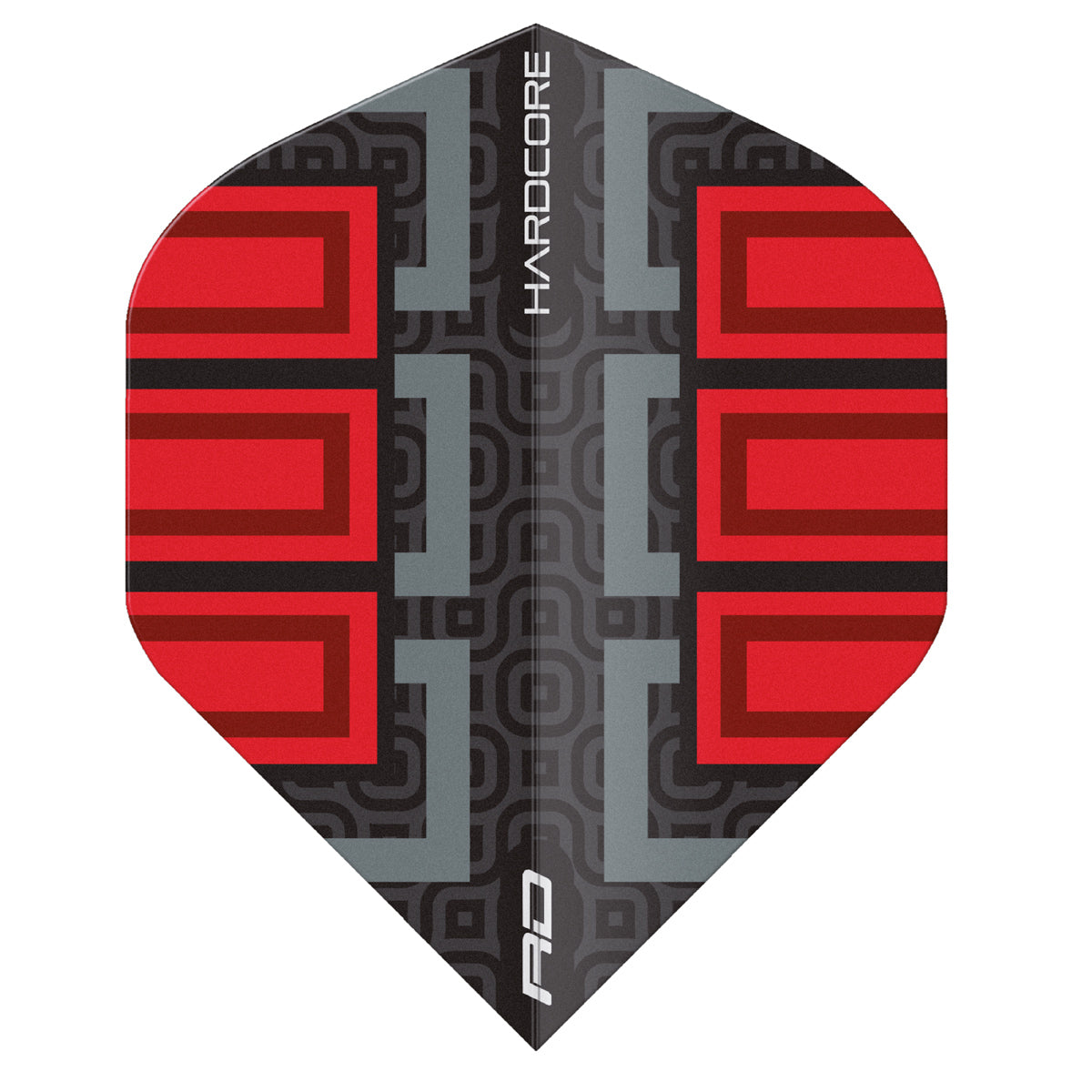 Hardcore Radical Black & Red Blocks Standard Dart Flights by Red Dragon