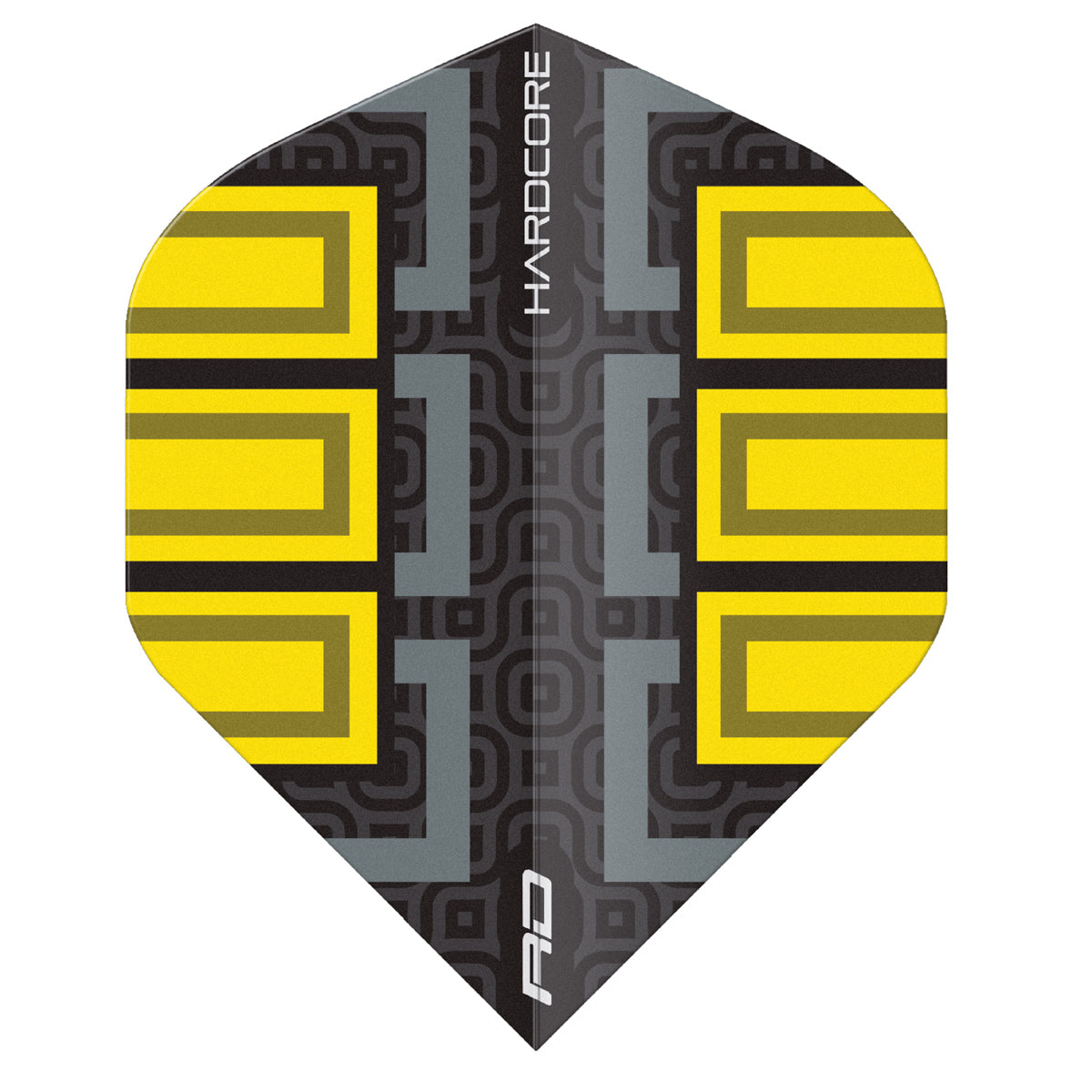 Hardcore Radical Black & Yellow Blocks Standard Dart Flights by Red Dragon