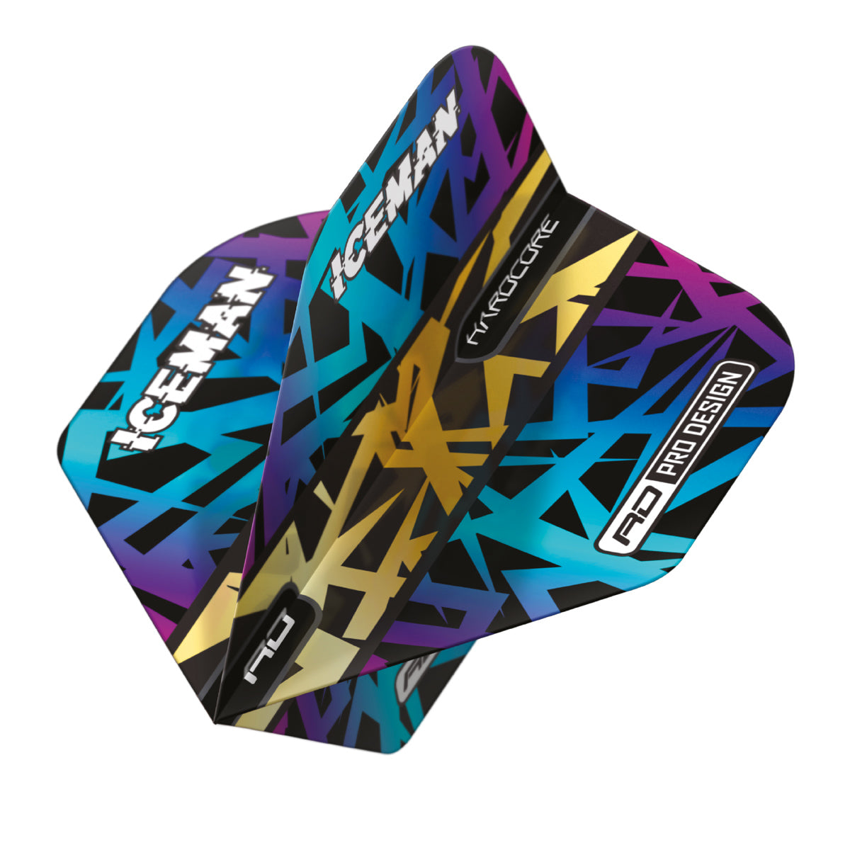 Hardcore Premium Gerwyn Price Rainbow & Gold Standard Dart Flights by Red Dragon