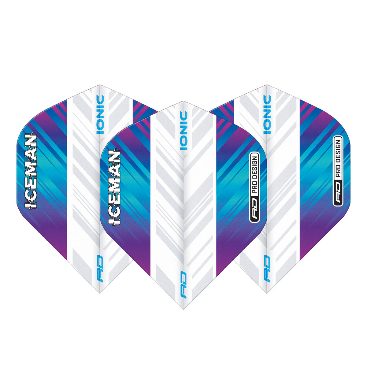 Hardcore Ionic Gerwyn Price Rainbow & White Standard Dart Flights by Red Dragon