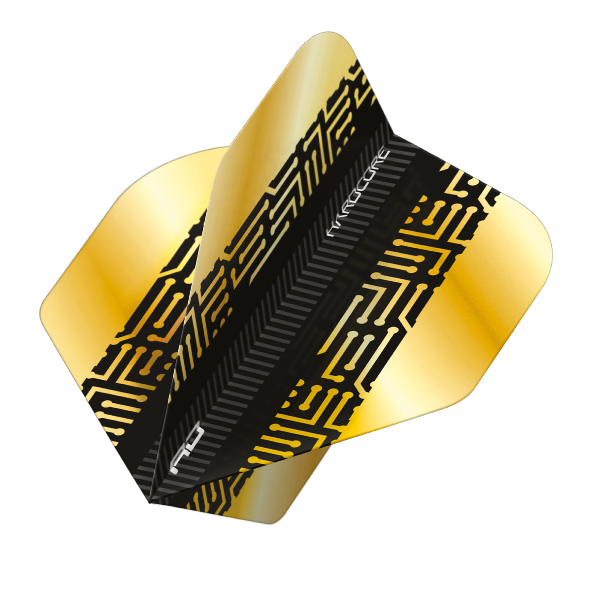 Hardcore Premium Gold & Black Maze Standard Dart Flights by Red Dragon