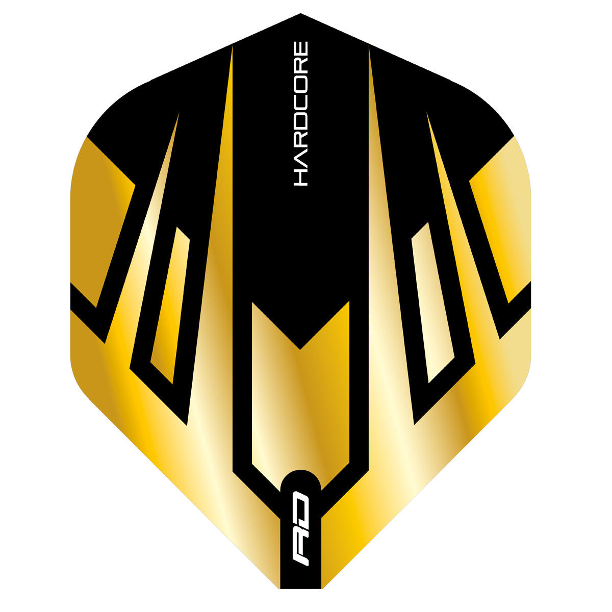 Hardcore Premium Gold & Black Tribal Standard Dart Flights by Red Dragon