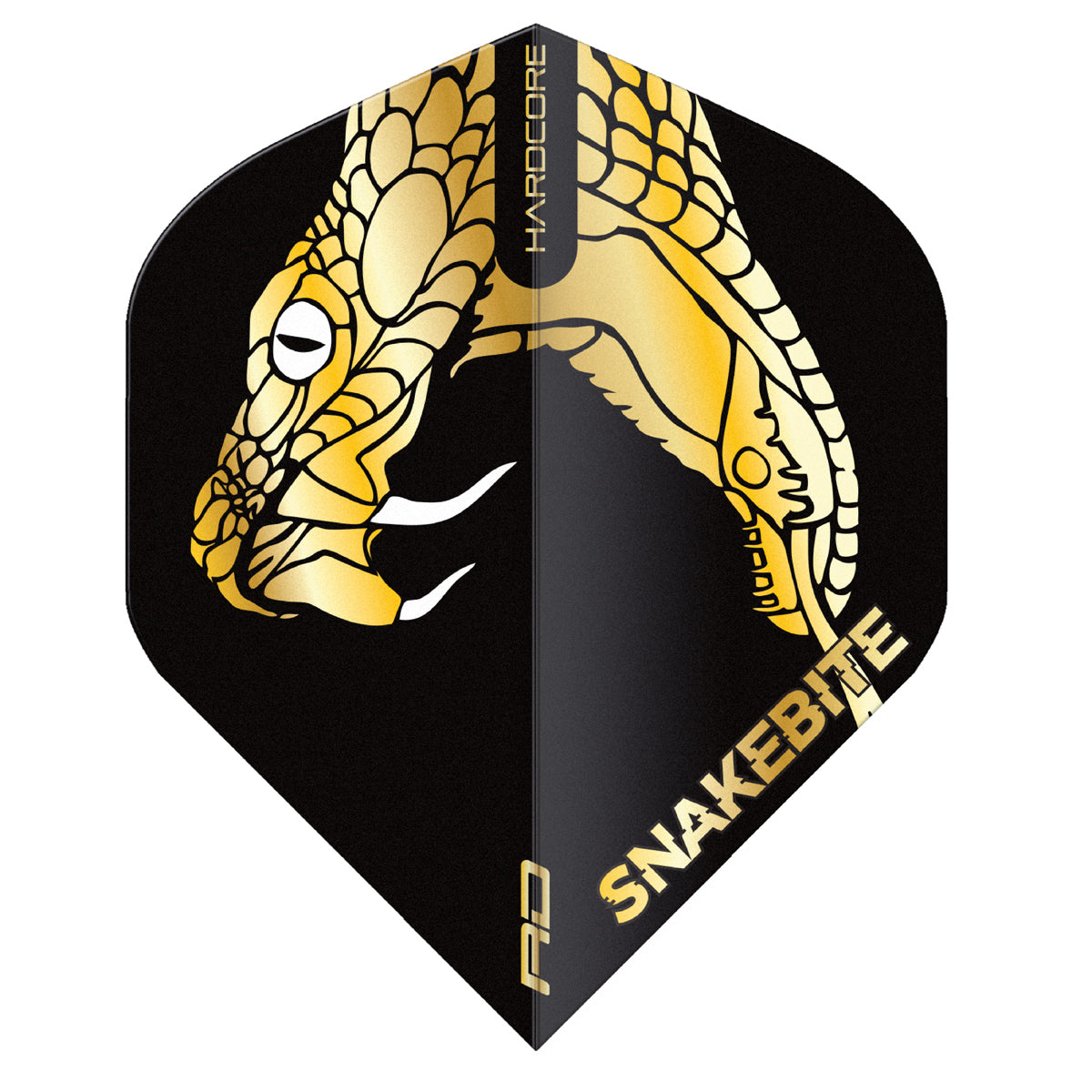 Hardcore Premium Snakebite Gold Snake Standard Dart Flights by Red Dragon