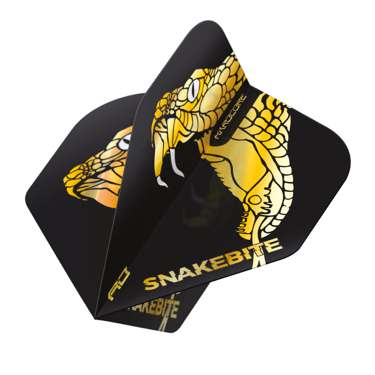 Hardcore Premium Snakebite Gold Snake Standard Dart Flights by Red Dragon