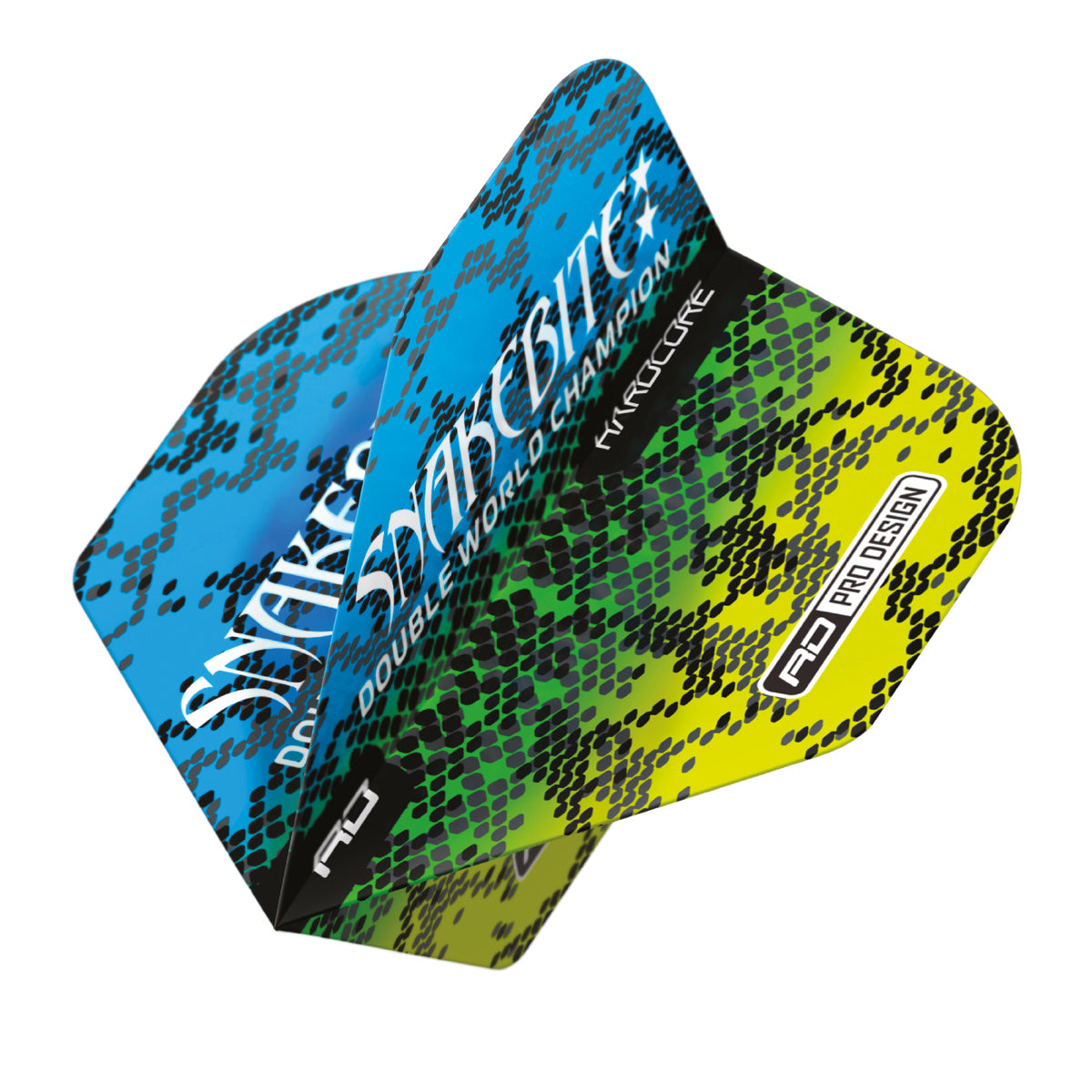 Hardcore Snakebite Multi Snakeskin Blue Standard Dart Flights by Red Dragon