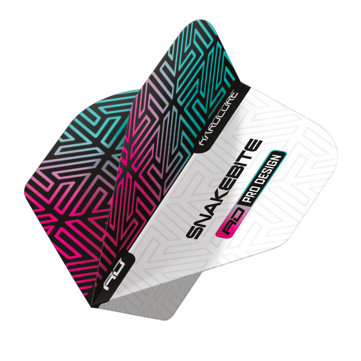 Hardcore Premium Snakebite White & Rainbow Standard Dart Flights by Red Dragon