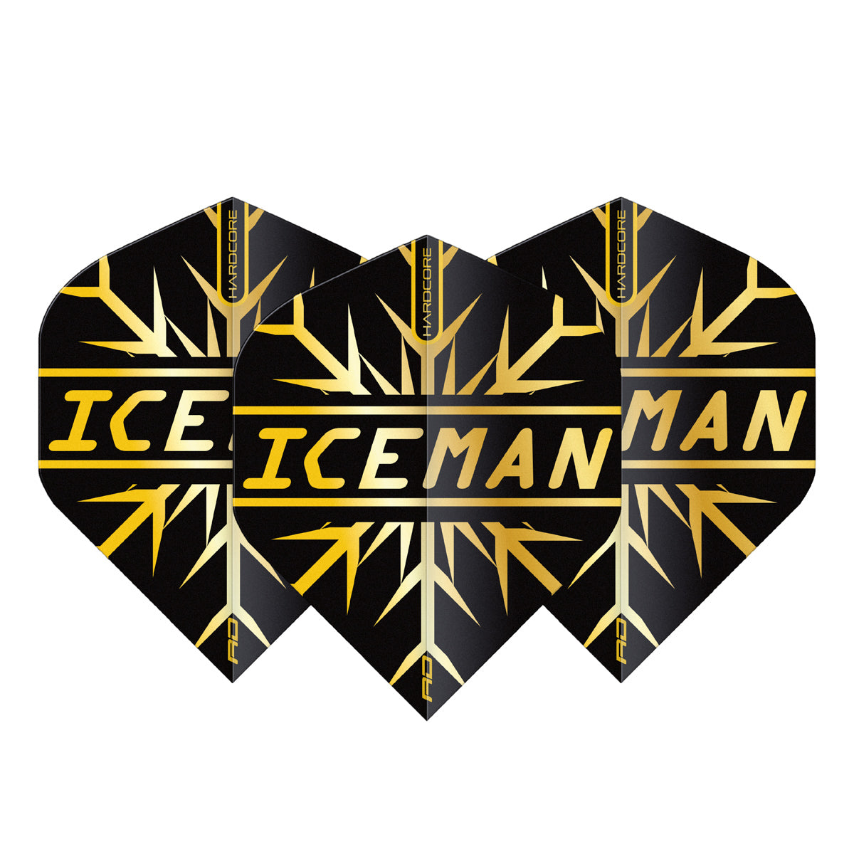 Hardcore Premium Gerwyn Price Gold Snowflake Standard Dart Flights by Red Dragon