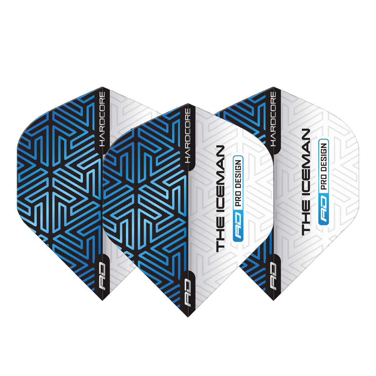 Hardcore Premium Gerwyn Price Blue & White Standard Dart Flights by Red Dragon