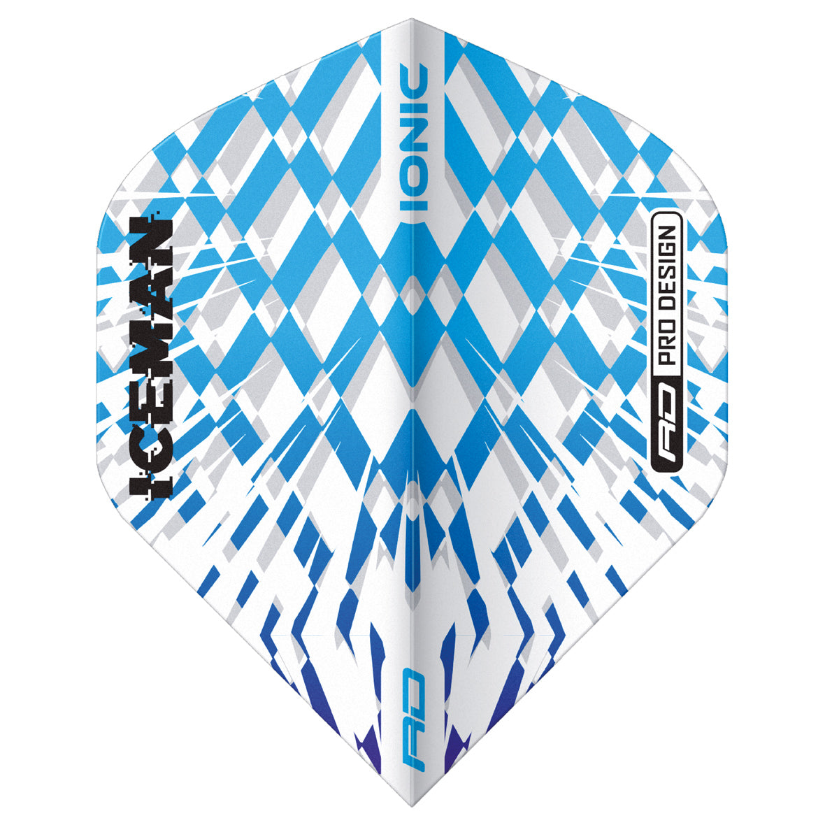 Hardcore Ionic Gerwyn Price Blue & White Burst Standard Dart Flights by Red Dragon