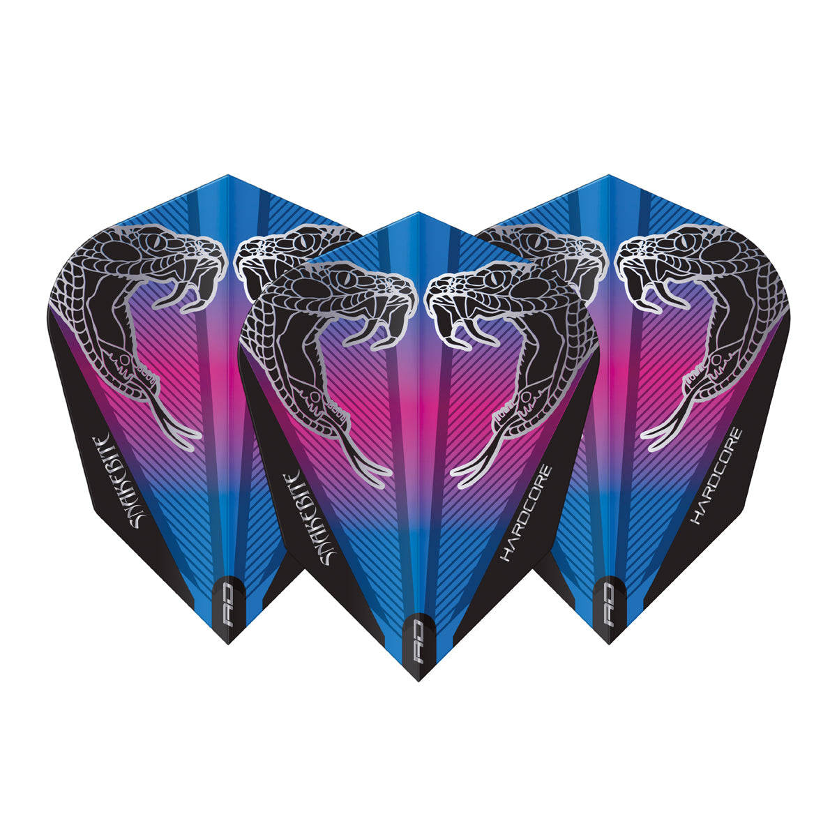 V Standard Snake Black Transparent V-Standard Dart Flights by Red Dragon