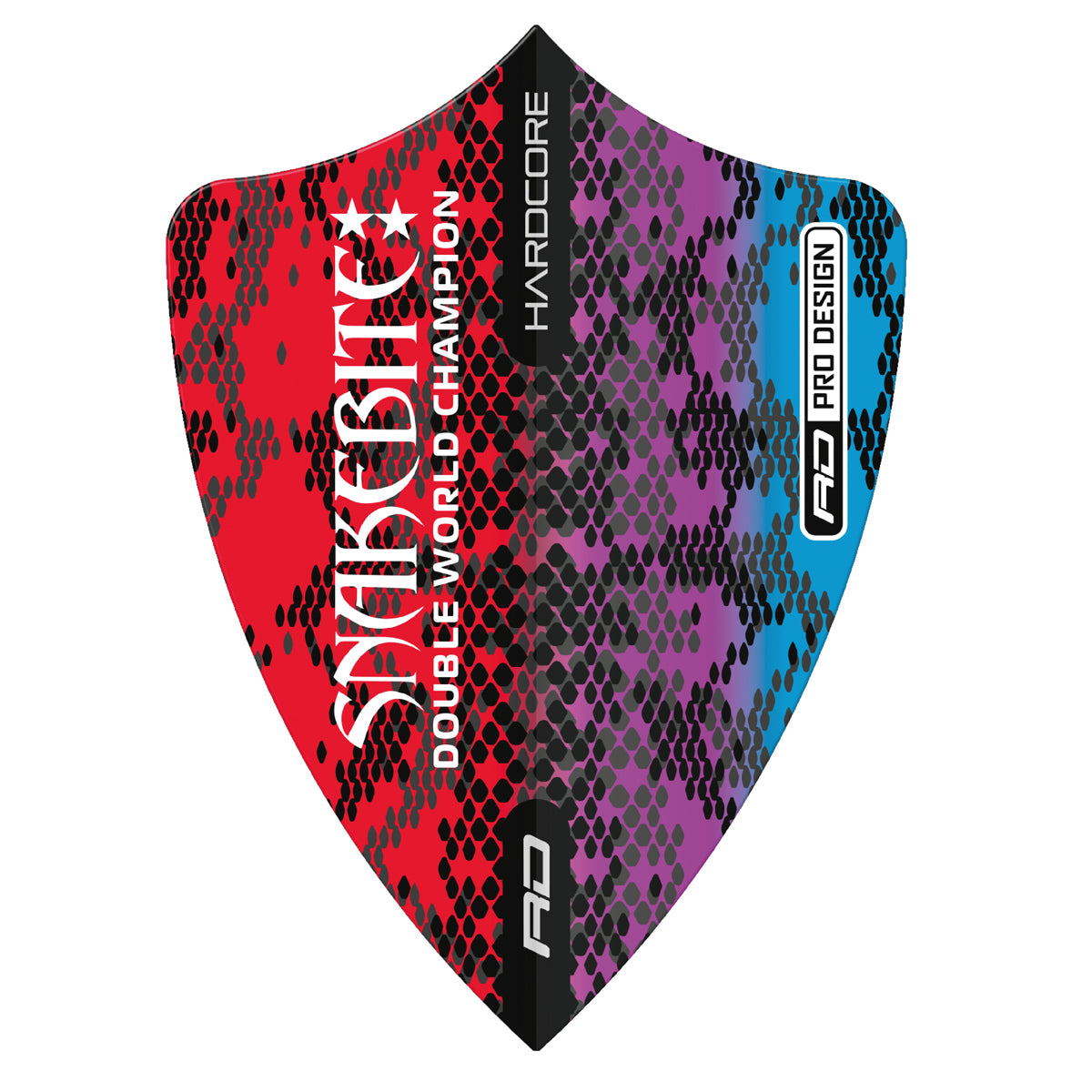 Hardcore Snakebite Multi Freestyle Dart Flights by Red Dragon