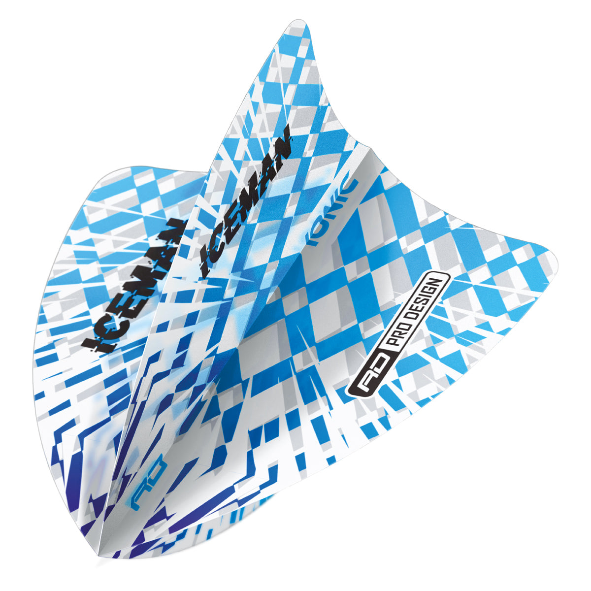 Hardcore Ionic Gerwyn Price Blue & White Burst Freestyle Dart Flights by Red Dragon