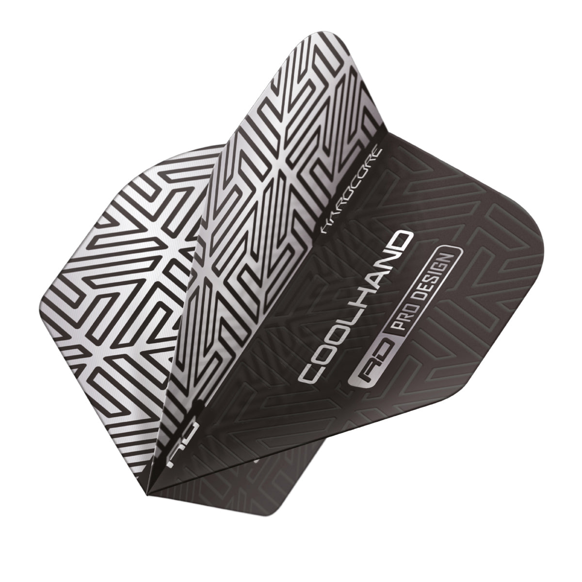 Hardcore Cool Hand Grey and White Standard Dart Flights by Red Dragon