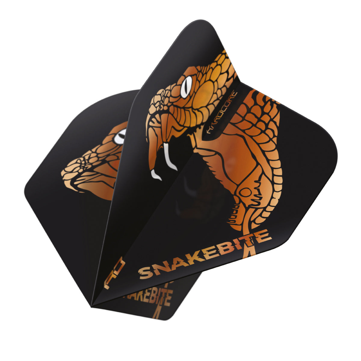 Peter Wright Black & Bronze Snake Hardcore Premium Standard Dart Flights by Red Dragon