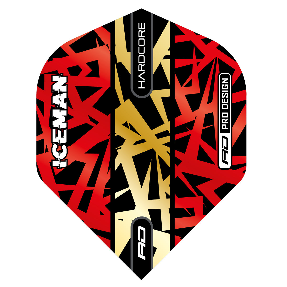 Gerwyn Price Red & Gold Hardcore Premium Standard Dart Flights by Red Dragon