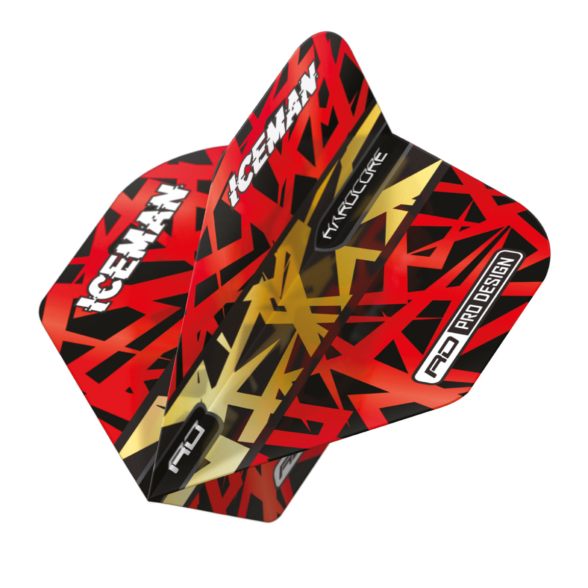 Gerwyn Price Red & Gold Hardcore Premium Standard Dart Flights by Red Dragon