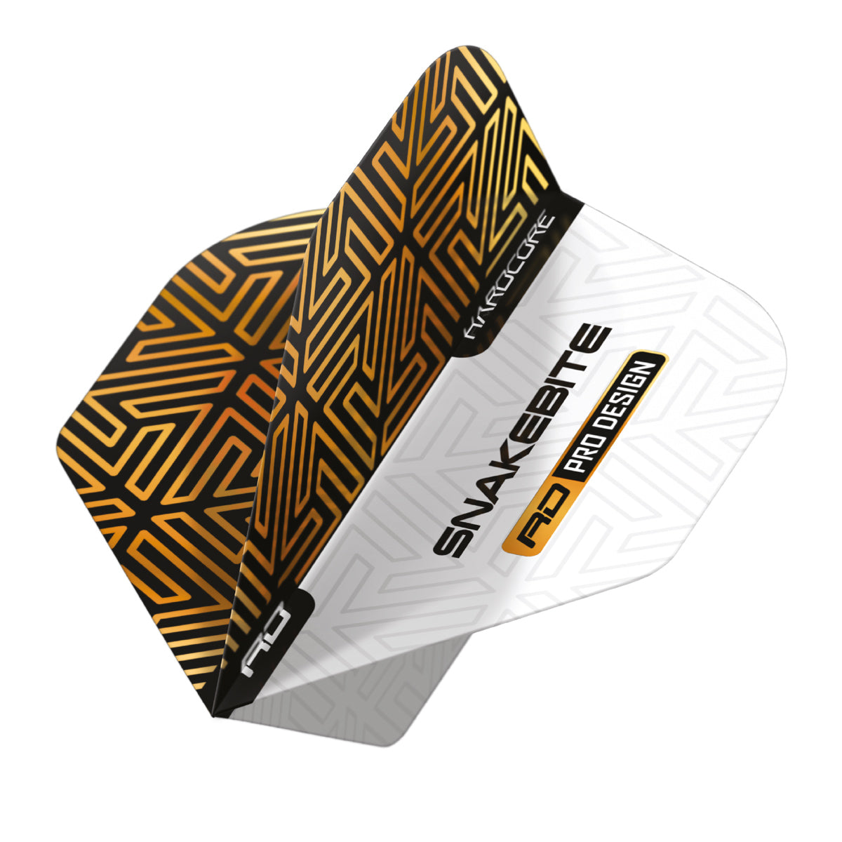 Peter Wright White & Bronze Hardcore Premium Standard Dart Flights by Red Dragon