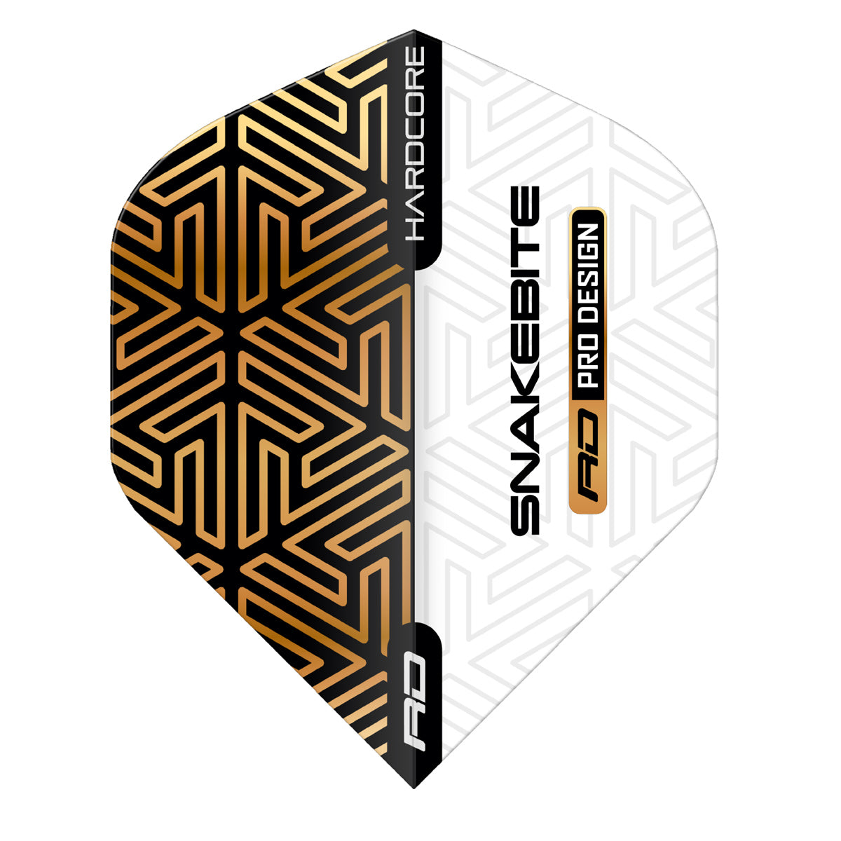 Peter Wright White & Bronze Hardcore Premium Standard Dart Flights by Red Dragon