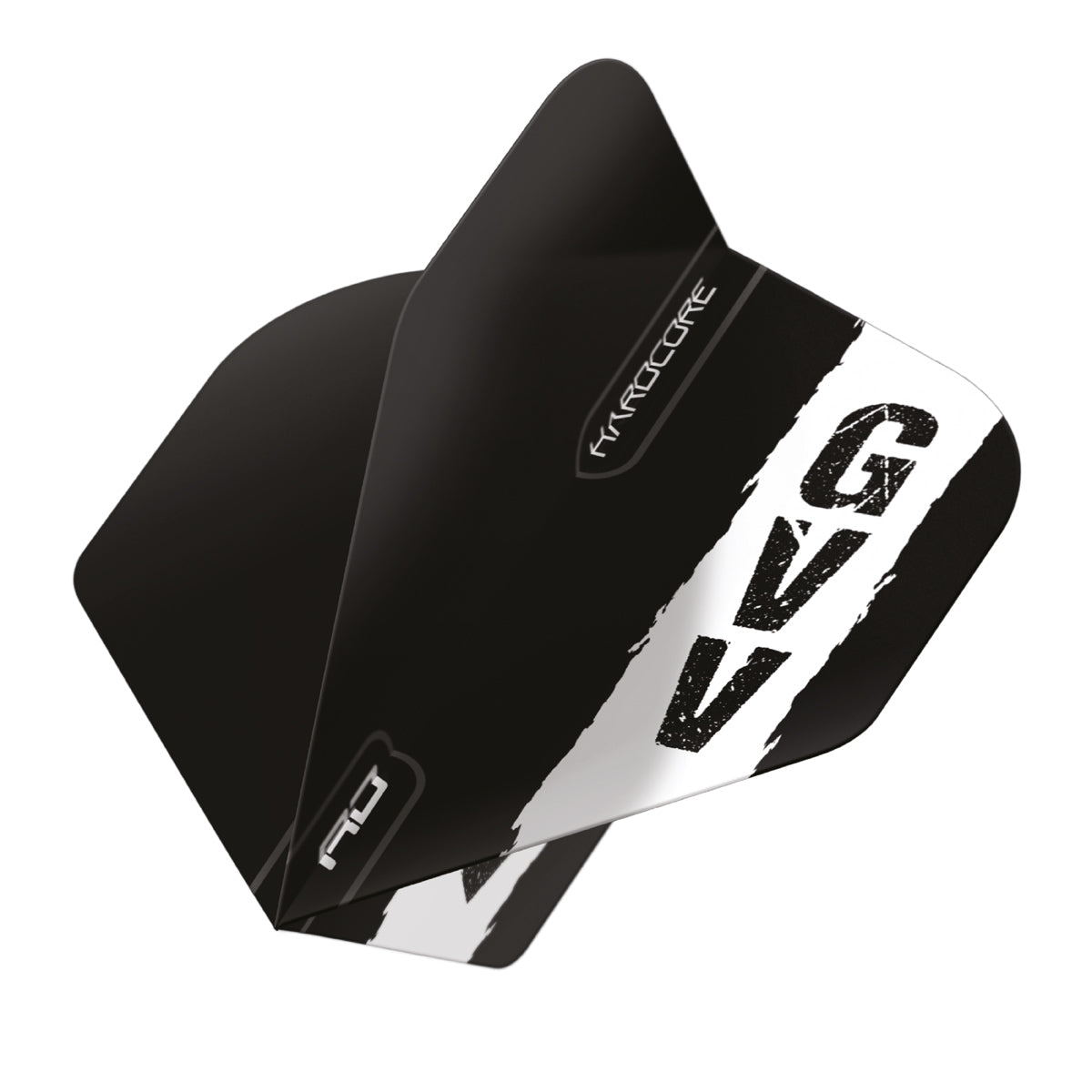 Gian van Veen Black with GVV logo Hardcore Standard Dart Flights by Red Dragon