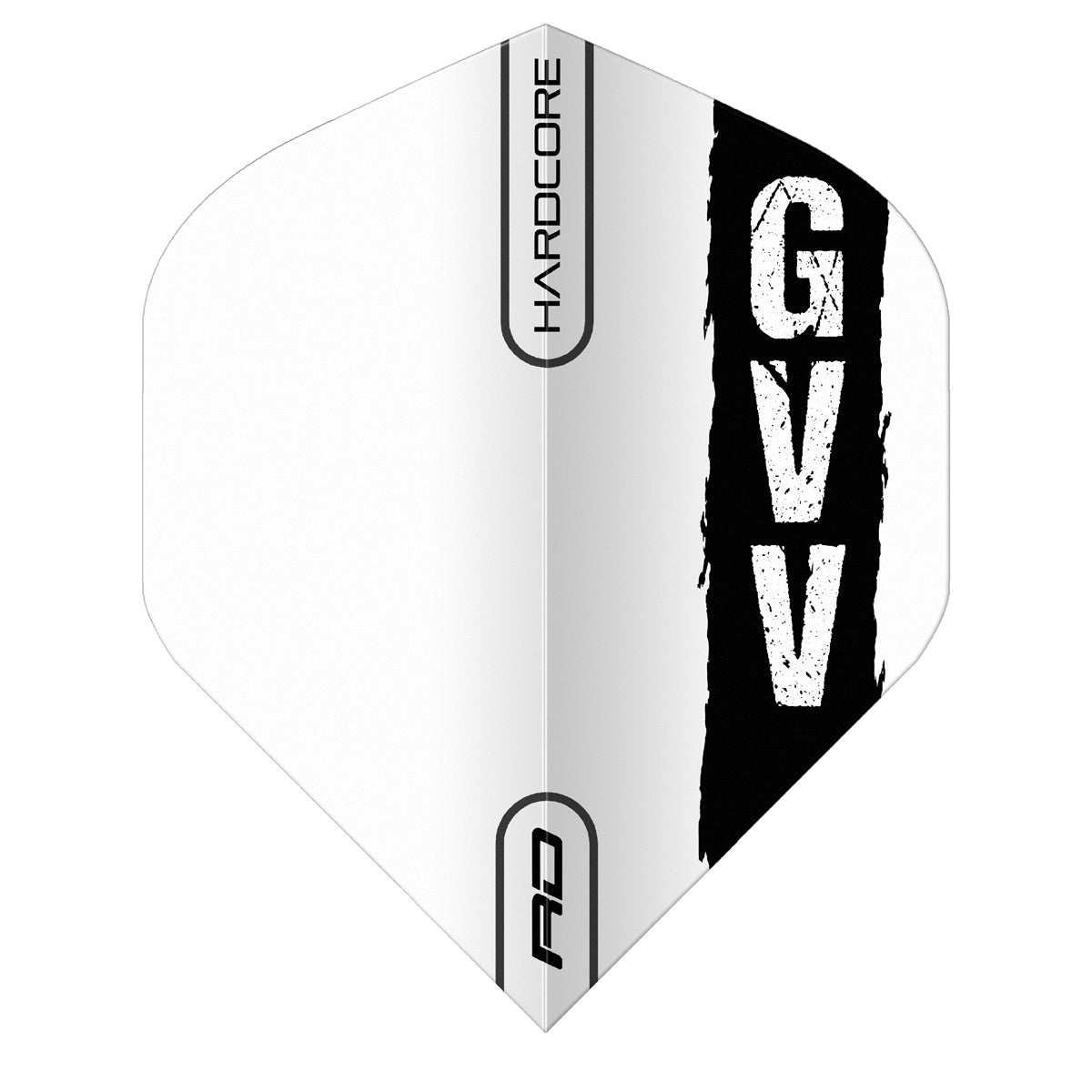 Gian van Veen Black & White Hardcore Standard Dart Flights by Red Dragon