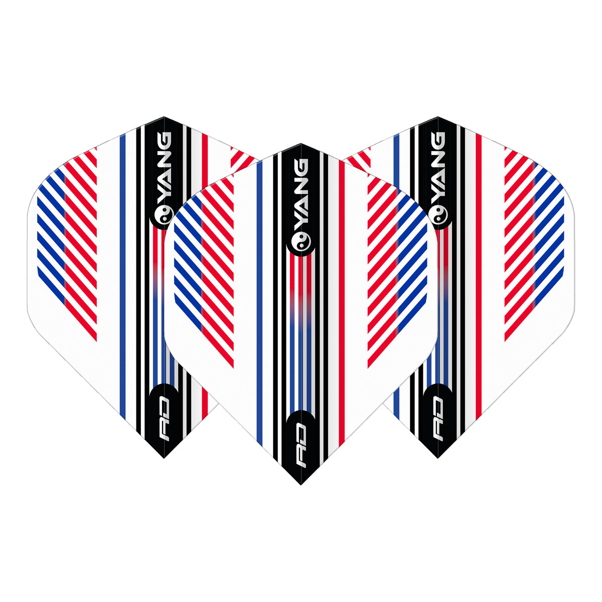Yin Yang Red, White & Blue Standard Dart Flights by Red Dragon