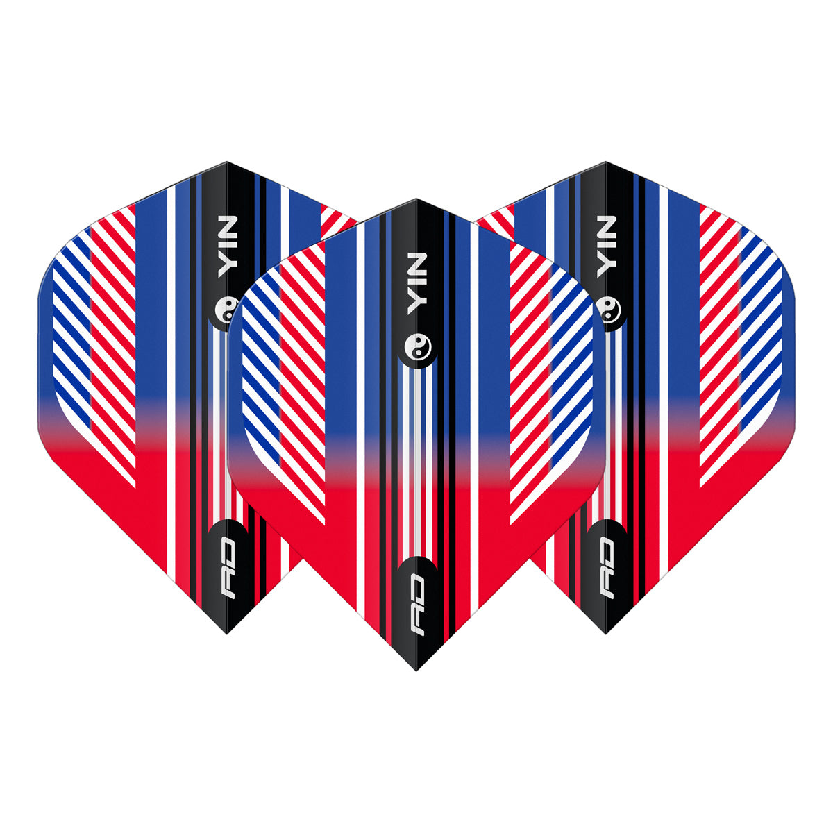 Yin Yang Red, White & Blue Standard Dart Flights by Red Dragon