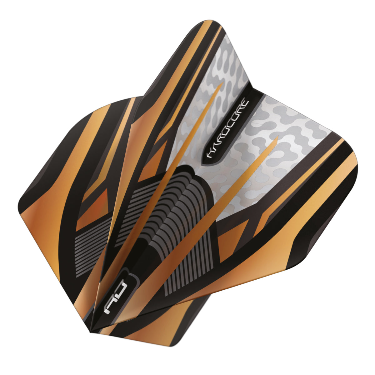Hardcore Premium Gold, Black & White Standard Dart Flights by Red Dragon