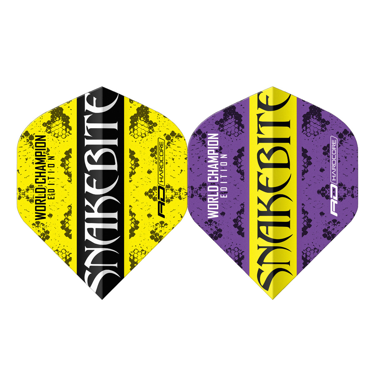 Peter Wright Purple & Yellow Yin Yang Standard Dart Flights by Red Dragon